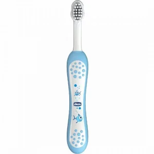 Chicco Escova Dentes de Leite Azul 6-36m