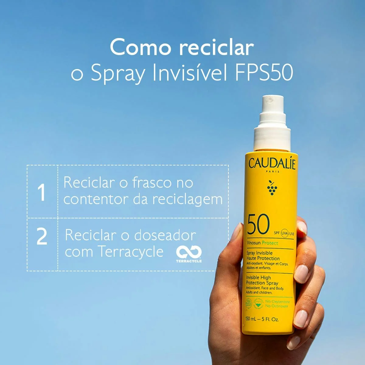 Caudalie Vinosun Protect Spray Invisível SPF50 150ml - Image 7