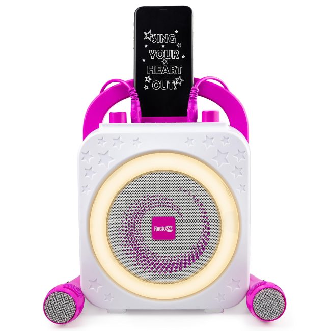 Coluna de karaoke RockJam Bluetooth 8W e dois microfones