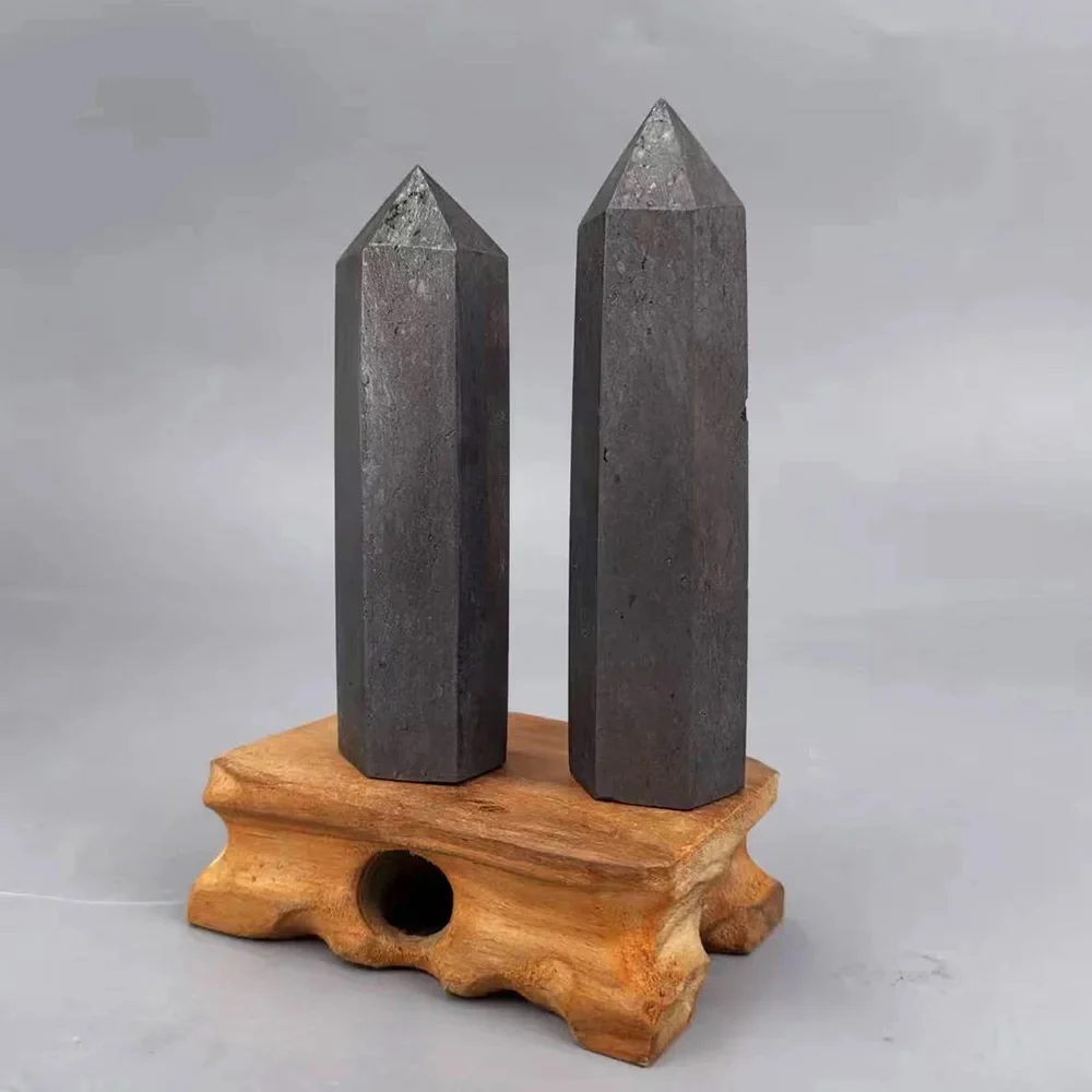 Bastão de Shungite Russa Autêntica - Proteção EMF e Purificação Energética | 7-9cm - Image 3