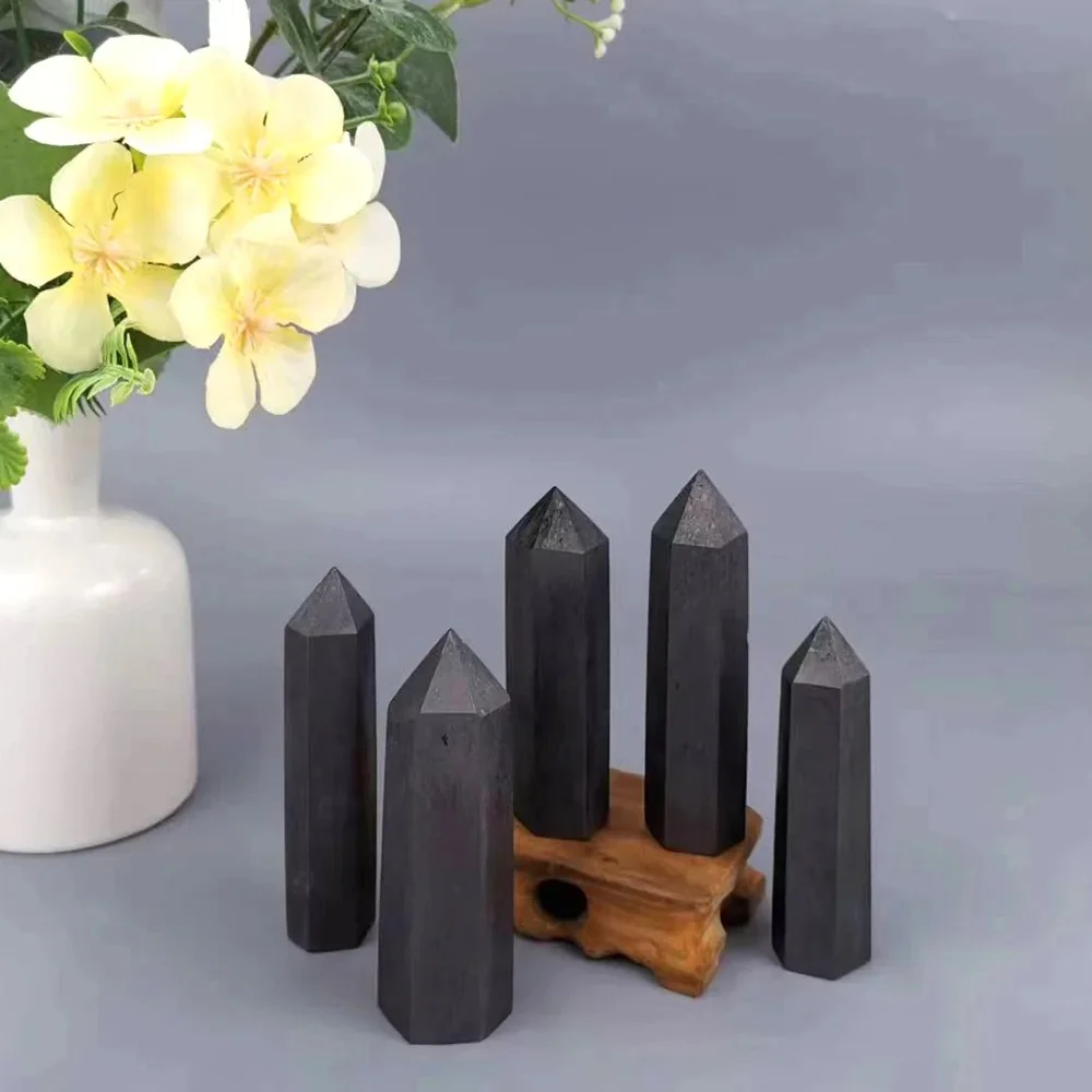Bastão de Shungite Russa Autêntica - Proteção EMF e Purificação Energética | 7-9cm - Image 2