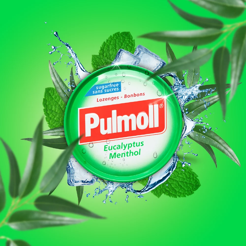 Pulmoll Pastilhas Eucalipto Mentol + Vitamina C Sem Açúcar 45g - Image 2