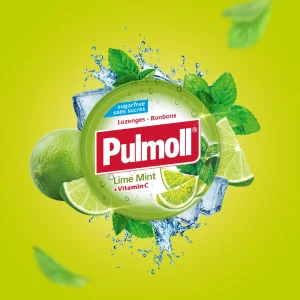 Pulmoll Pastilhas Lima Menta + Vitamina C Sem Açúcar 45g