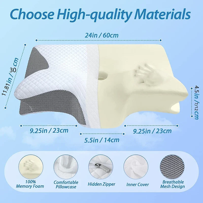 Travesseiro Cervical Memory Foam Premium - Suporte Ergonômico - Image 5