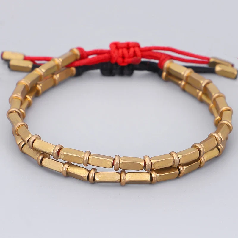 TibetArt™ - Pulseira Tibetana Artesanal de Cobre com Cordão Trançado | Arte Sagrada e Bem-estar - Image 3