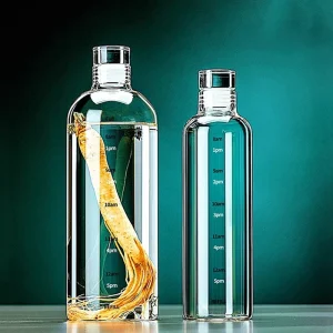 Garrafa para Água Solarizada | Vidro Borossilicato 500ml-1L - SolarFlow™