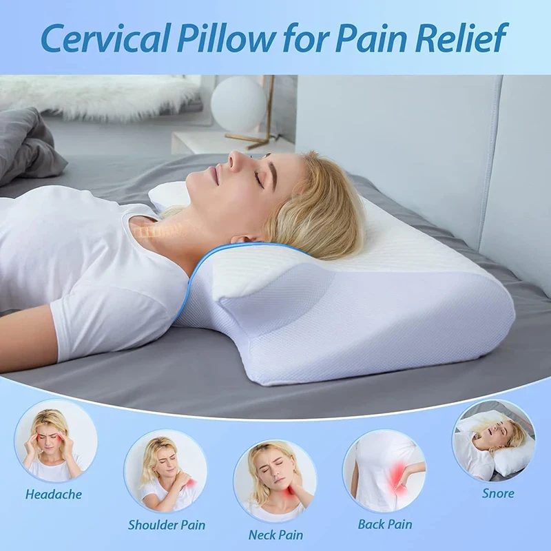 Travesseiro Cervical Memory Foam Premium - Suporte Ergonômico