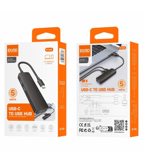 Hub combinado USB-C 3.0 5 em 1 – K14A - Image 3