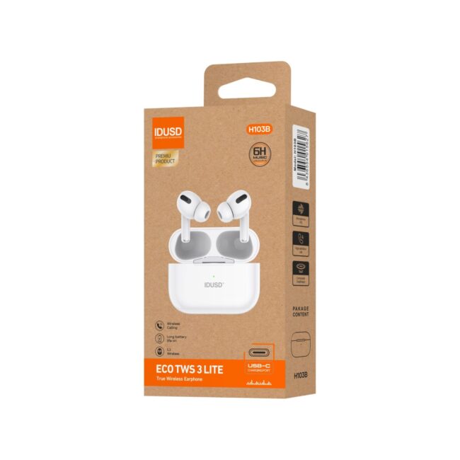 Headphones Bluetooth ECO TWS 3 Lite 6H Music – H103B - Image 4