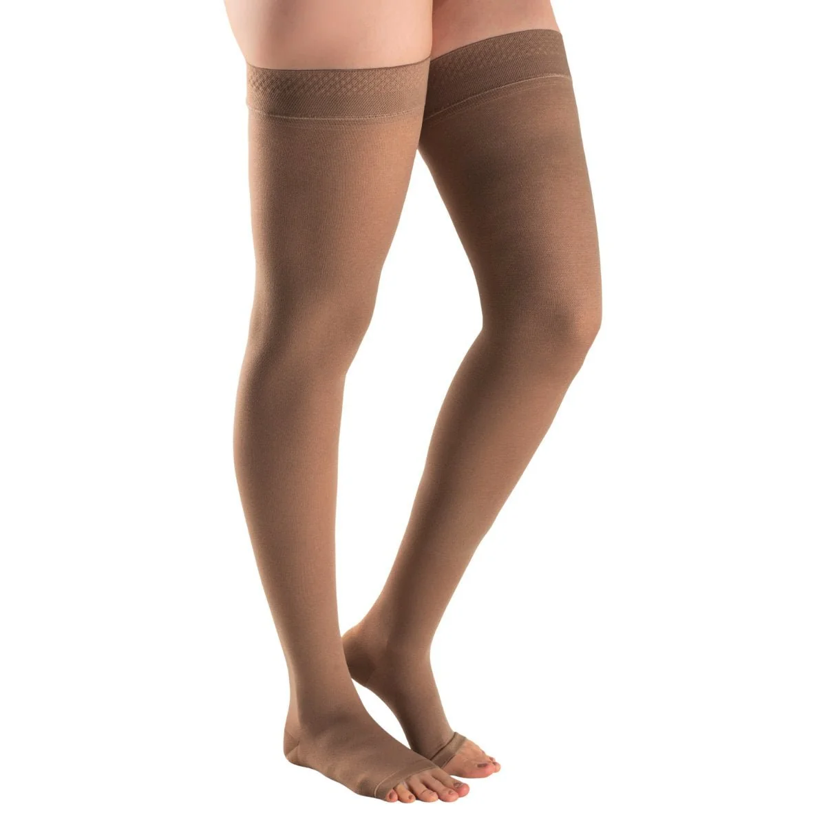 Meia Sigvaris 20-30 mmHg 7/8 Dynaven Basic Bege Aberta